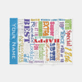 ユニークなおよびスペシャルの第18誕生会のギフト フリースブランケット (正面(横))