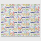 ユニークなおよびスペシャルの第30誕生会のギフト ラッピングペーパー (フラット)