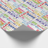 ユニークなおよびスペシャルの第30誕生会のギフト ラッピングペーパー (角)