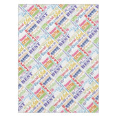 ユニークなおよびスペシャルの第65誕生会のギフト テーブルクロス (正面)