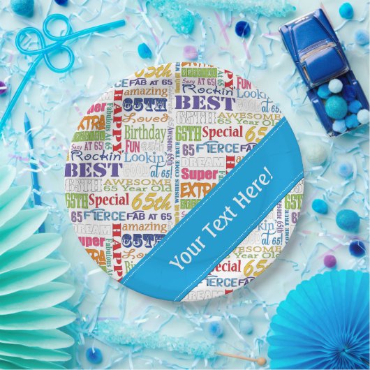 ユニークなおよびスペシャルの第65誕生会のギフト ペーパープレート (パーティー)