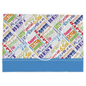 ユニークなおよびスペシャルの第65誕生会のギフト ラージペーパーバッグ (裏面)