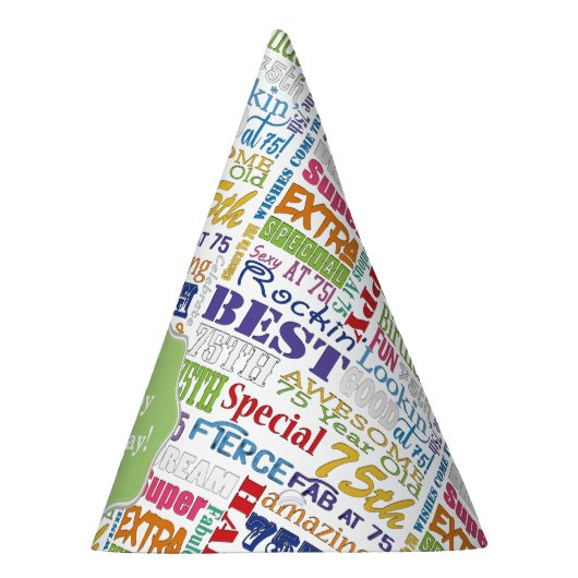 ユニークなおよびスペシャルの第75誕生会のギフト パーティーハット (右)