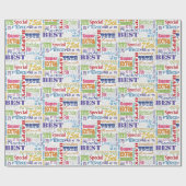 ユニークなおよびスペシャルの第75誕生会のギフト ラッピングペーパー (フラット)