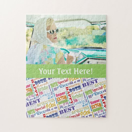 ユニークなおよびスペシャルの第90誕生会のギフト ジグソーパズル (縦)