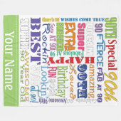 ユニークなおよびスペシャルの第90誕生会のギフト フリースブランケット (正面(横))