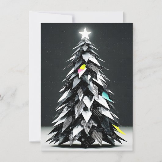 ユニークなアブストラクト クリスマスカード (正面)