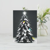ユニークなアブストラクト クリスマスカード (スタンド正面)