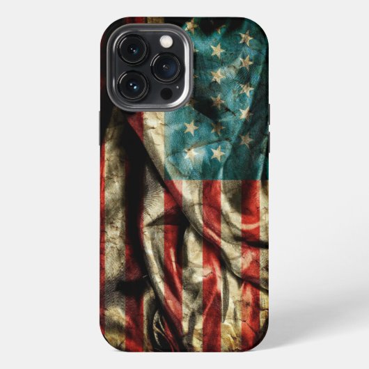ユニークなアメリカ国旗iPhone 13 Pro Maxケース iPhoneケース (裏面)