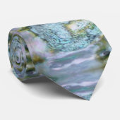 ユニークなアワビのデザインの青いタイ ネクタイ (ロール)