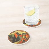 ユニークなアール・デコの円形の砂岩コースター コースター (側面)