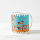 ユニークなインド車-輪タク コーヒーマグカップ (正面右)