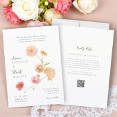 ユニークなカジュアル結婚式WebサイトQRコード 招待状