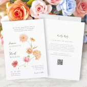ユニークなカジュアル結婚式WebサイトQRコード 招待状