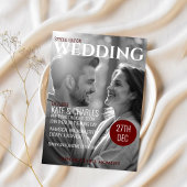 ユニークなカスタムマガジン スタイルのウェディング招待状 招待状