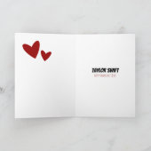 ユニークなカスタムラブバレンタインハートカード カード (内部)