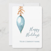 ユニークなカスタム水彩コーポレートハッピーホリデー シーズンカード (正面)