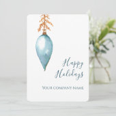 ユニークなカスタム水彩コーポレートハッピーホリデー シーズンカード (スタンド正面)