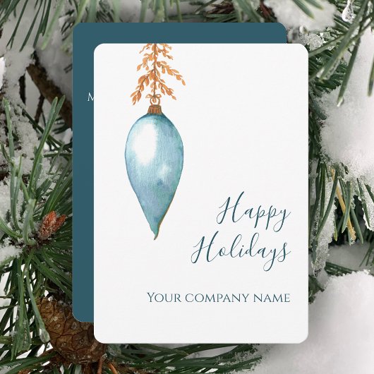 ユニークなカスタム水彩コーポレートハッピーホリデー シーズンカード