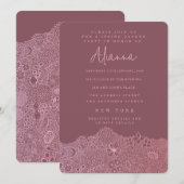 ユニークなガーデンシーン アーティストの誕生日 ピンク 招待状 (正面/裏面)