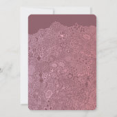 ユニークなガーデンシーン アーティストの誕生日 ピンク 招待状 (裏面)