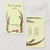 ユニークなキジはカスタムな名刺に羽をつけます 名刺 (正面/裏面)