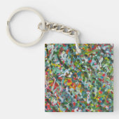 ユニークなギフト-正方形(両面の) Keychain キーホルダー (正面)