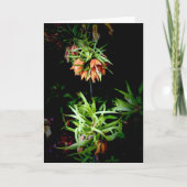 ユニークなクラウンピアリアルスタイルの花のメモカード サンキューカード (正面)