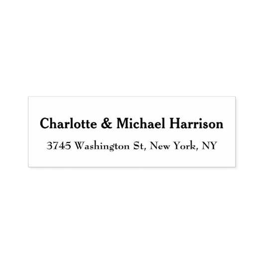 ユニークなクラシカルでボールドなテキスト エレガントなファミリー ネーム セルフインキングスタンプ (デザイン)