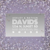 ユニークなクリエイティブグレーオンブレ返信住所 長方形シール