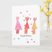 ユニークなクリスマスカード カード (黄色い花)