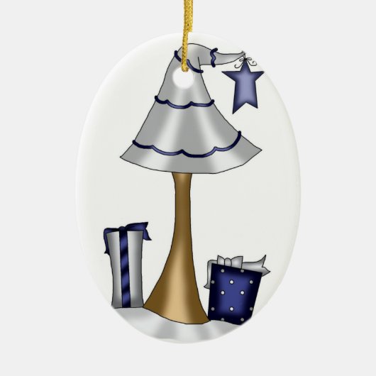 ユニークなクリスマスツリーのオーナメント セラミックオーナメント (正面)