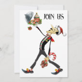 ユニークなクリスマス・ウェイター・シリーズ 招待状 (正面)