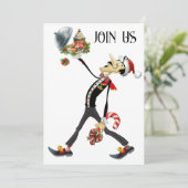 ユニークなクリスマス・ウェイター・シリーズ 招待状 (スタンド正面)