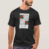 ユニークなクロスワード・パズルの設計の基本的なTシャツ Tシャツ (正面)