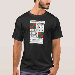ユニークなクロスワード・パズルの設計の基本的なTシャツ Tシャツ