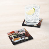 ユニークなグラジングプレート専門の名刺 スクエアペーパーコースター (インサイチュ)