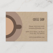ユニークなコーヒーアイコンクラフトの喫茶店 名刺 (正面)