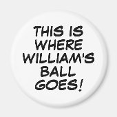 ユニークなゴルフギフトの面白いパーソナライズコミックゴルフボールマーカー マグネット (正面)