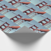 ユニークなゴールデンゲートブリッジ、サンフランシスコの写真 ラッピングペーパー (角)