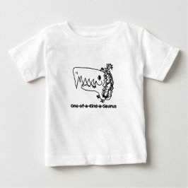 ユニークなサウルス | 手描きの恐竜Tシャツ ベビーTシャツ
