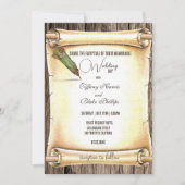 ユニークなスクロール＆フェアペン 結婚式招待状 招待状 (正面)