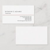 ユニークなスタイリッシュで明白な白黒のプロフェッショナル 名刺 (正面/裏面)