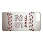 ユニークなスタイリッシュな野球の第25名前をカスタムする- Case-Mate iPhoneケース (裏面(横))