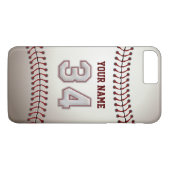 ユニークなスタイリッシュな野球の第34名前をカスタムする- Case-Mate iPhoneケース (裏面(横))