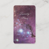 ユニークなスペードエースのトランプ柄 オシャレ 宇宙 名刺 (裏面)