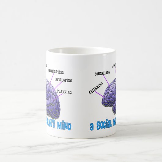 ユニークなソーシャルワーカーのギフトのソーシャルワーカーの心 コーヒーマグカップ (中央)