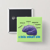 ユニークなソーシャルワーカーのギフトのソーシャルワーカーの心 缶バッジ (正面&裏面)