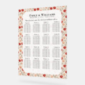 ユニークなチューリップ ボーホー ウェディング 席次表 アクリルサイン (傾斜)