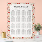 ユニークなチューリップ ボーホー ウェディング 席次表 アクリルサイン (ウェディング)